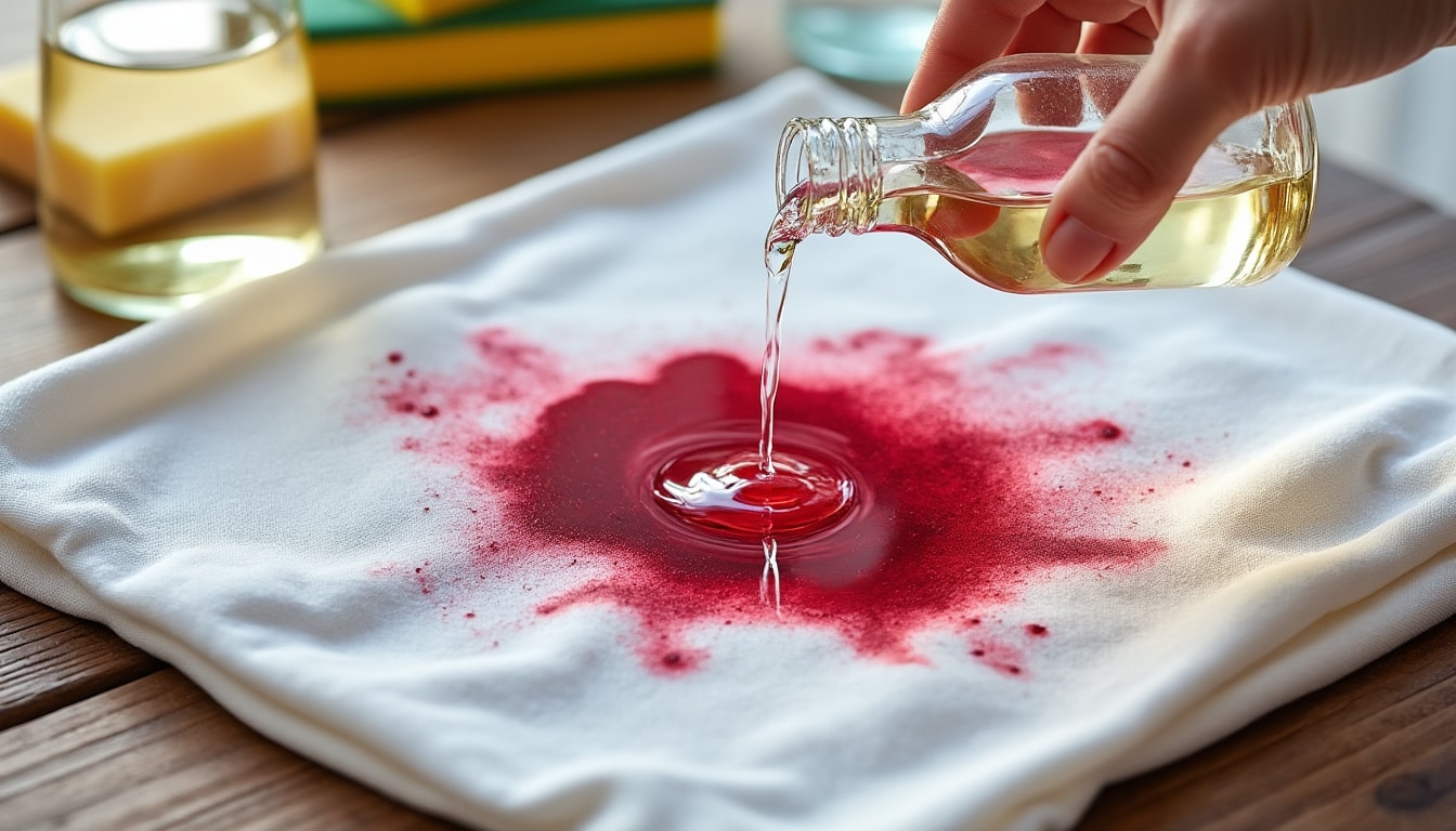 Comment enlever une tache de vin rouge ?