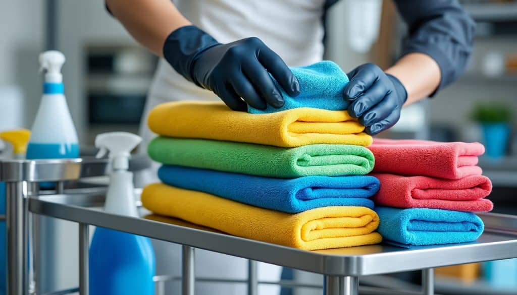 Code couleur des chiffons : la méthode des professionnels