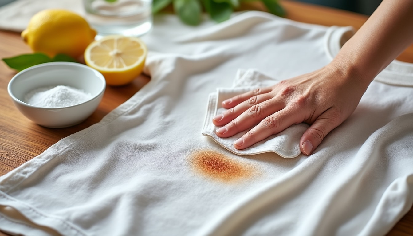 Comment enlever une tache de rouille sur un vêtement ?
