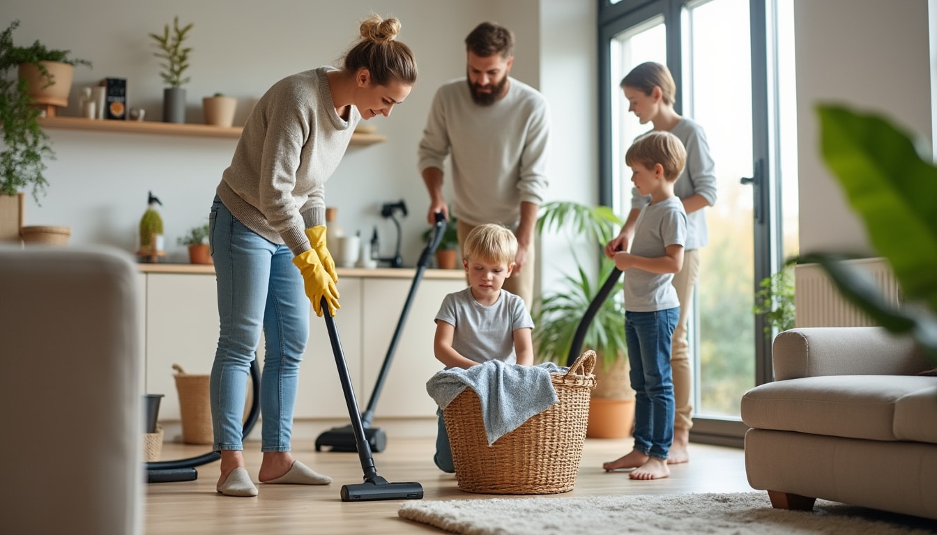 Routine de ménage hebdomadaire : la répartition qui tient